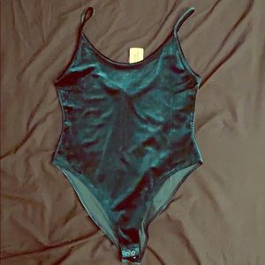 Green Satin Bodysuit